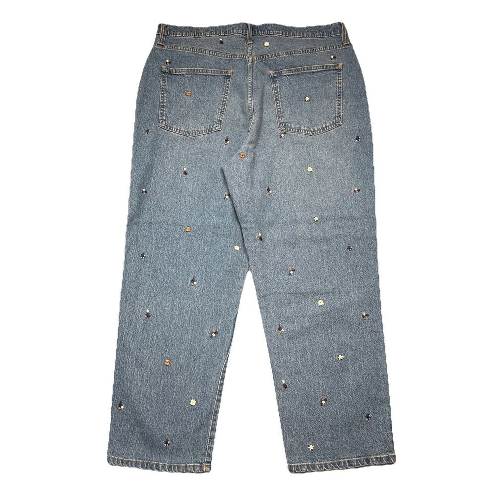 Universal Thread Vintage Straight Jeans 16/33 (36x26) Embroidered Denim Womens - Picture 2 of 11